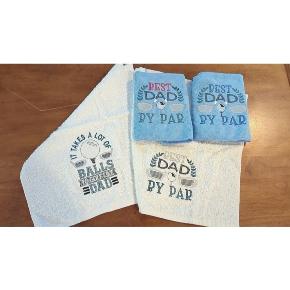 Set of 4 Embroidered Golf towels